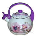 cooking teapot,bakelite handle whistled kettles,2.2L tea kettles,Hot sell teapots with enamel painting,